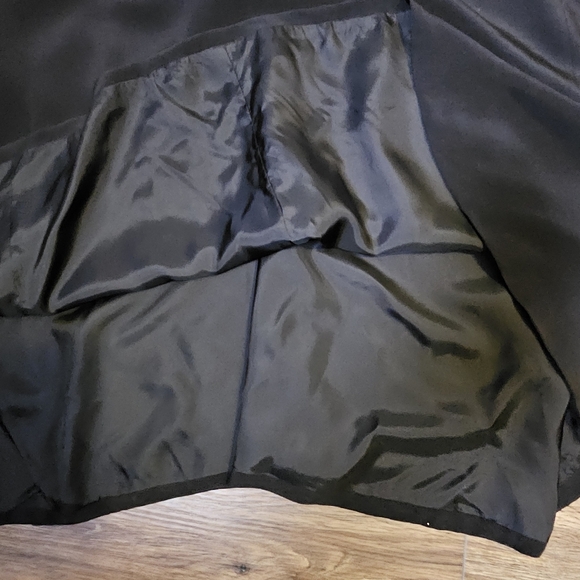 Clifford Michael Womens 100 Silk Maxi Skirt 16 Black Modest,Luxe - Picture 5 of 12